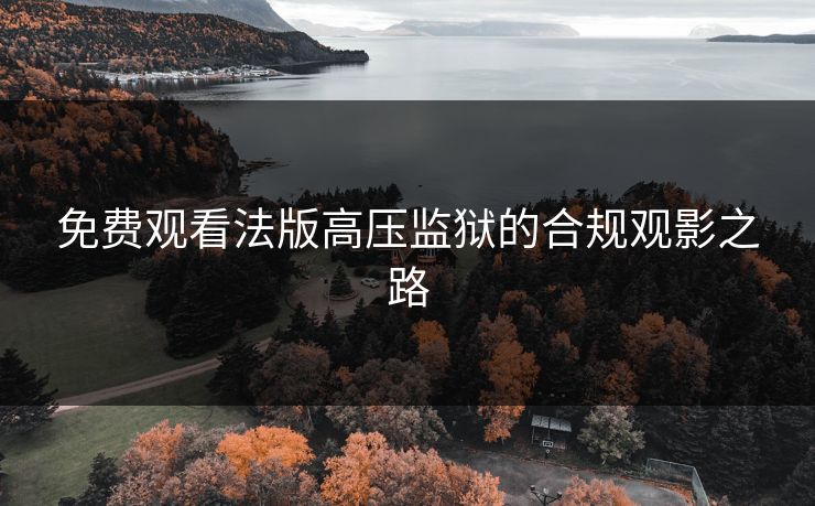 免费观看法版高压监狱的合规观影之路